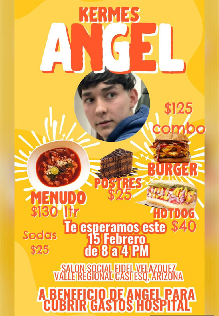 Invitan a hamburguesada en favor de Ángel