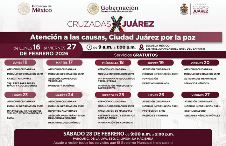 Llevarán Cruzadas por Juárez a parque ubicado en La Hacienda