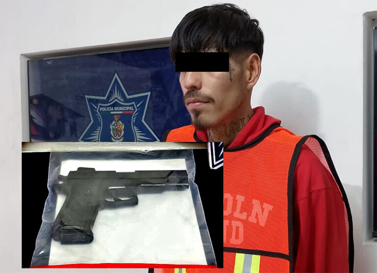 Detiene SSPM a presunto responsable de fraude y amenazas; le aseguran pistola de postas