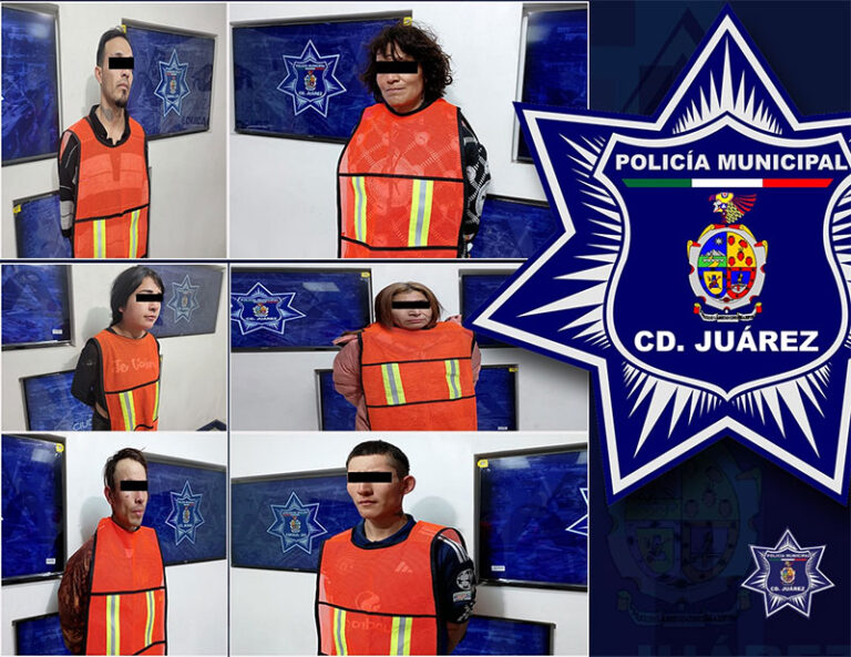 Agentes municipales detuvieron a seis personas con orden de aprehensión