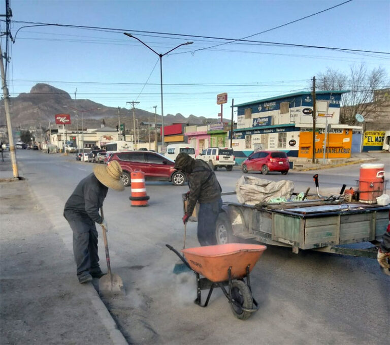 Realizan trabajos de limpieza y mantenimiento en distintos sectores