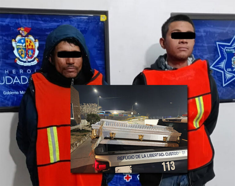 Policías Municipales detienen en flagrancia a dos sujetos por robo en establecimiento clausurado