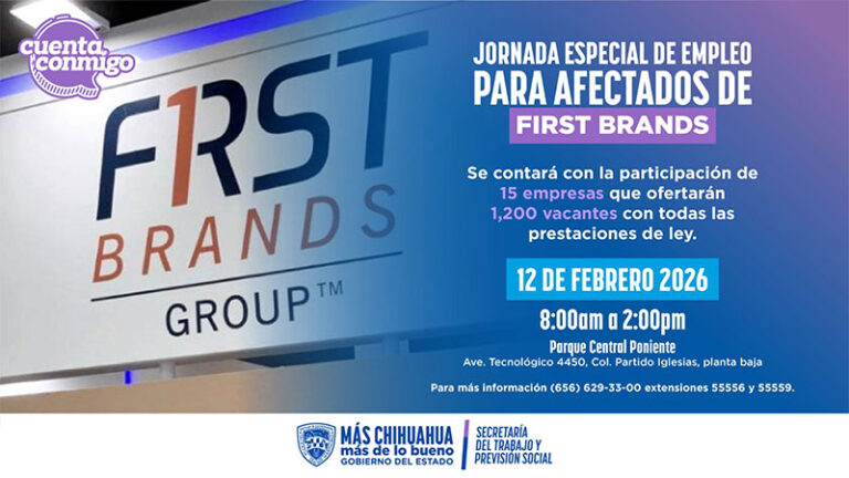 Realizará STPS jornada especial de empleo para afectados por cierre de First Brands Group