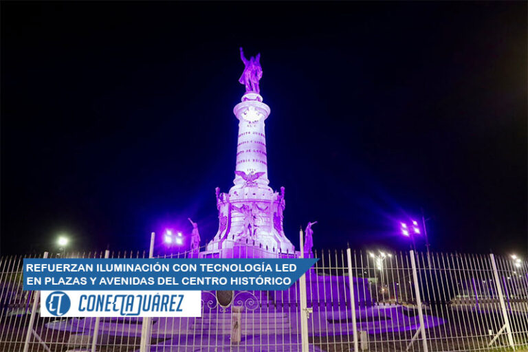 Refuerzan iluminación con tecnología Led en plazas y avenidas del Centro Histórico