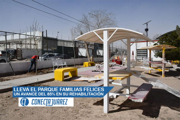 Lleva el parque familias felices un avance del 85% en su rehabilitación