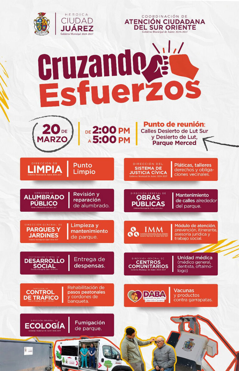 “Cruzando Esfuerzos”: Gobierno Municipal llevará servicios y atención integral al Parque Merced
