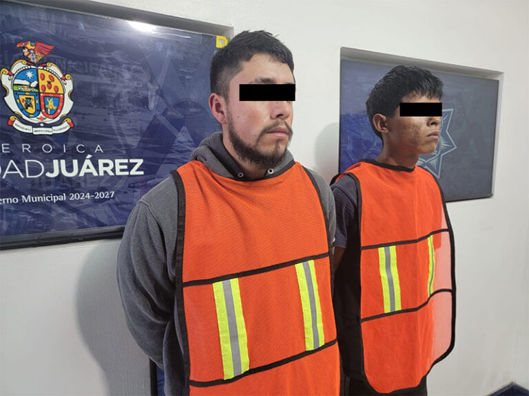 Elementos de la SSPM arrestan a dos sujetos por robo con violencia