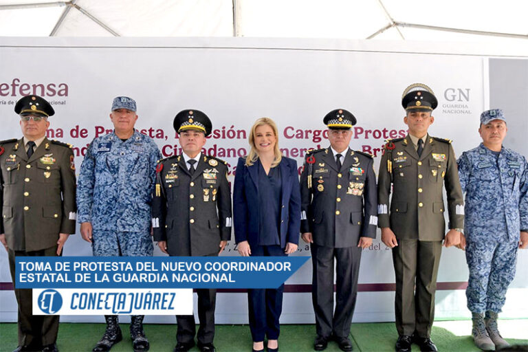 Maru Campos acude como invitada especial a la toma de protesta del nuevo coordinador estatal de la Guardia Nacional