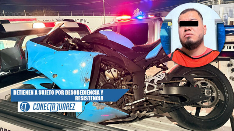 Tras persecución detienen a sujeto por desobediencia y resistencia