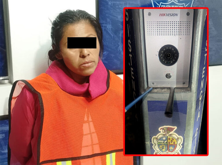 Detienen a mujer por el delito de daños al municipio