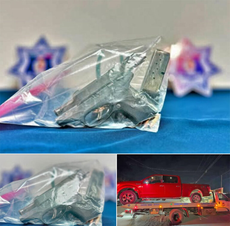 Policías Municipales aseguran arma de fuego tras intento de robo de vehículo con violencia