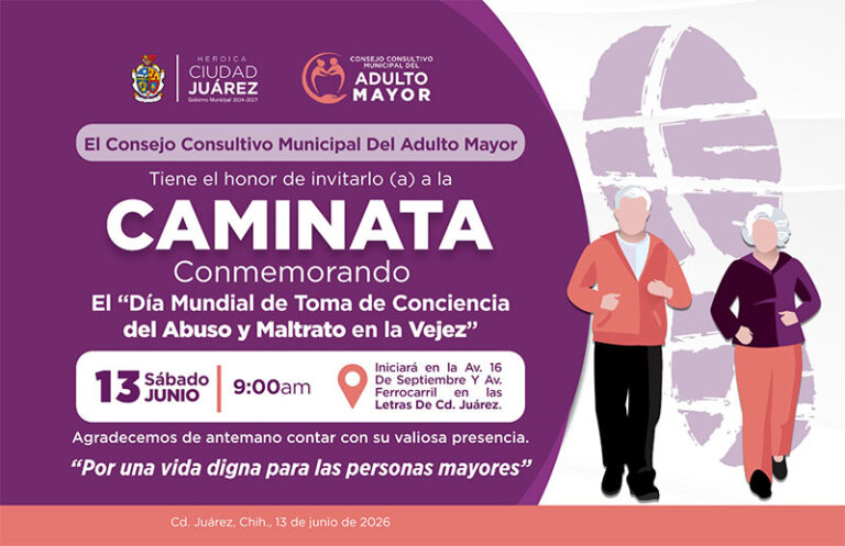 Harán caminata por el Día Mundial de Toma de Conciencia del abuso y maltrato en la vejez