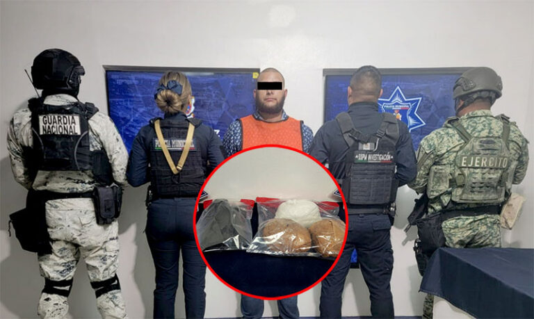 Detienen a sujeto en posesión de un millón doscientos mil pesos en cristal durante operativo conjunto