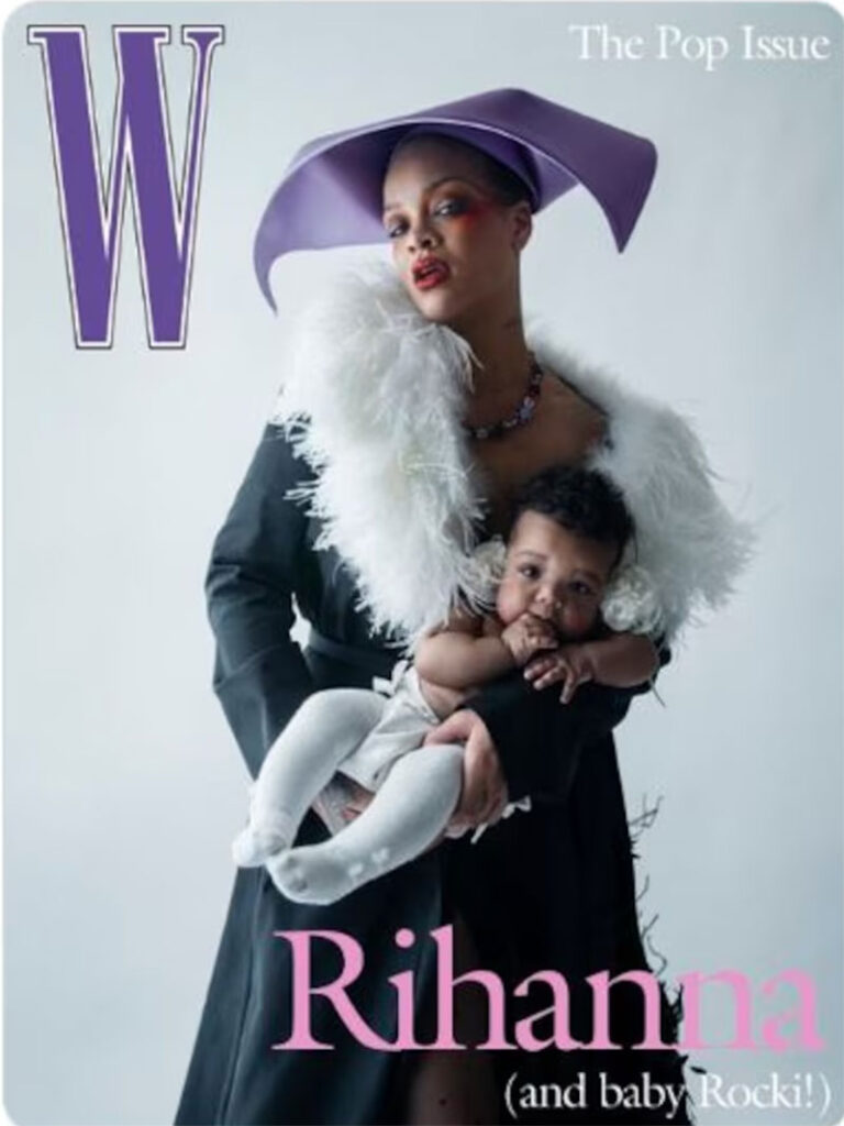 Rihanna y Rocki posan para portada de revista