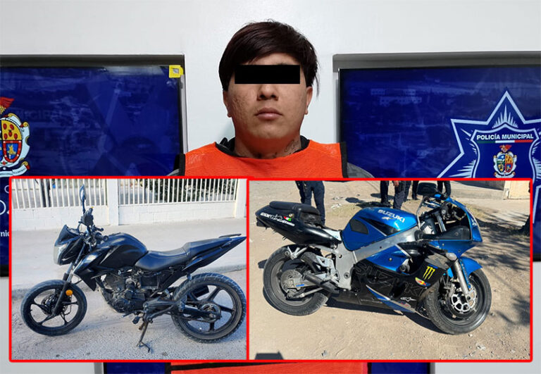 Policías Municipales recuperan dos motocicletas con reporte de robo con la detención de tres personas  