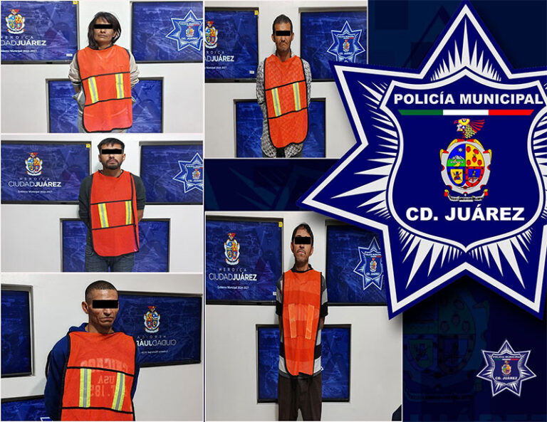 Agentes municipales detuvieron a cinco personas con orden de aprehensión