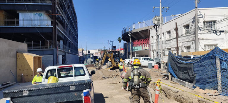 Controlan fuga de gas en Zona Centro; evacúan oficinas y obra en construcción