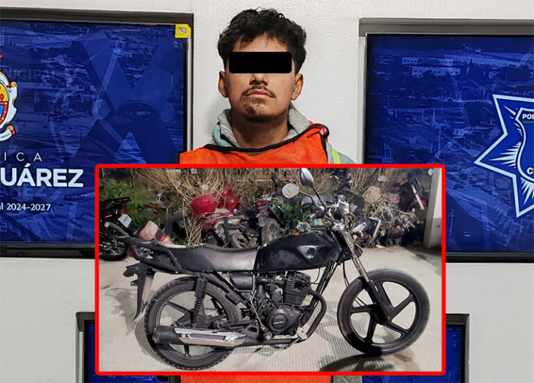 Policías Municipales detienen a sujeto en posesión de motocicleta con reporte de robo  