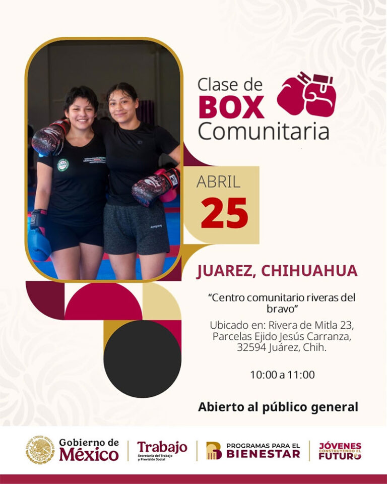 Invitan a clase de box comunitaria en el Centro Comunitario Riberas del Bravo