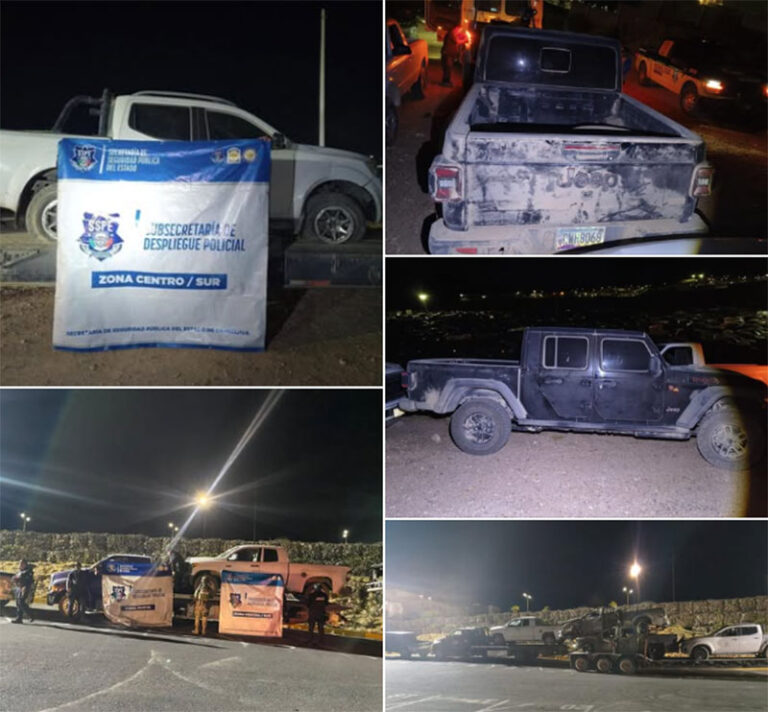 Asegura SSPE cinco vehículos en Aldama