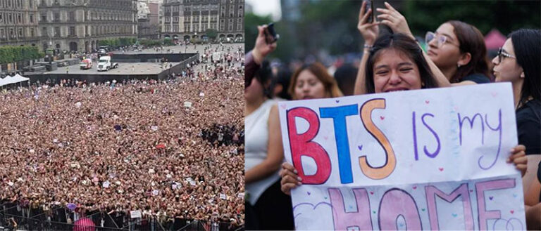 Invasión ARMYs en el Zócalo