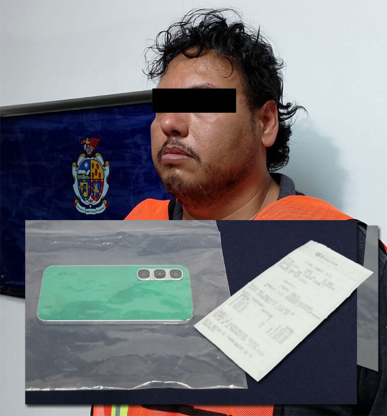 Detiene Policía Municipal a sujeto acusado por daños y robo en local comercial mediante fraude telefónico