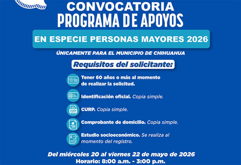 Arranca recepción de solicitudes de apoyo en especie para personas mayores