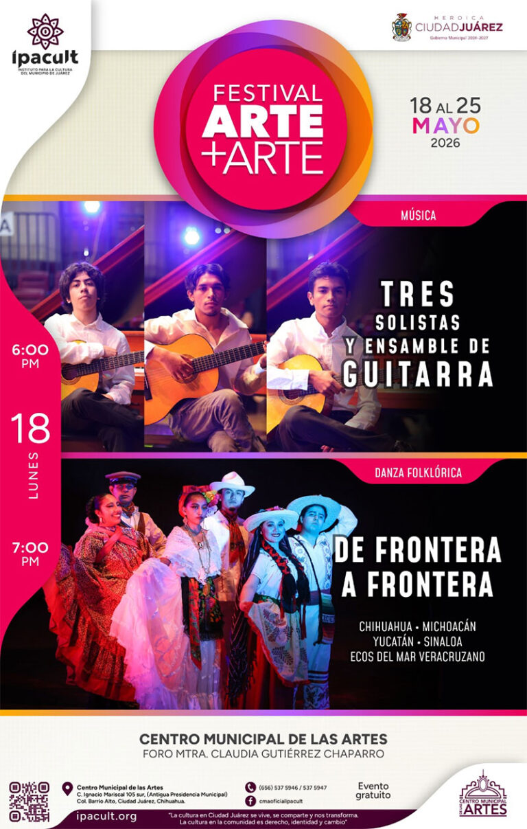 IPACULT invita al Festival “Arte+Arte” en el Centro Municipal de las Artes