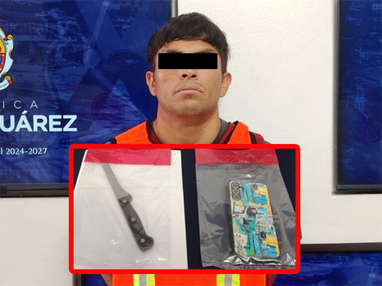 Arrestan a sujeto por robo a transeúnte con violencia