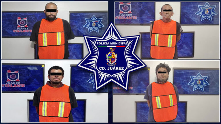   Agentes municipales detuvieron a cuatro personas con orden de aprehensión