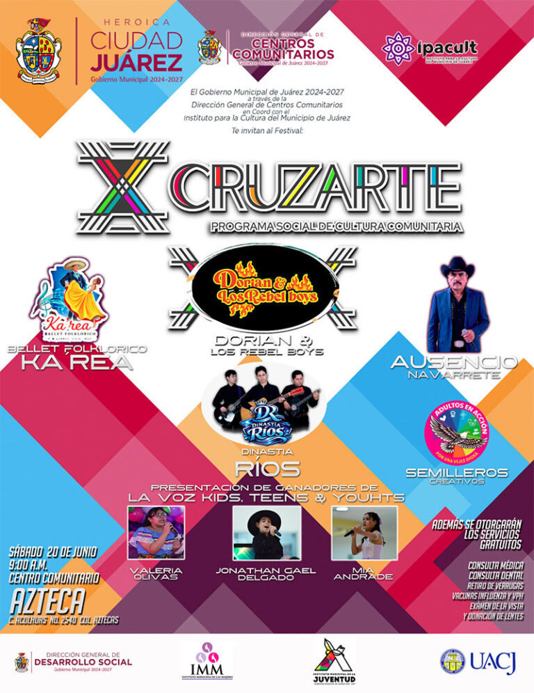 Invita Centros Comunitarios al Festival CruzArte con actividades culturales y servicios gratuitos