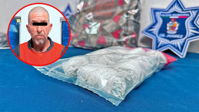 Capturan Policías Municipales a presunto distribuidor de droga; aseguran cristal y marihuana