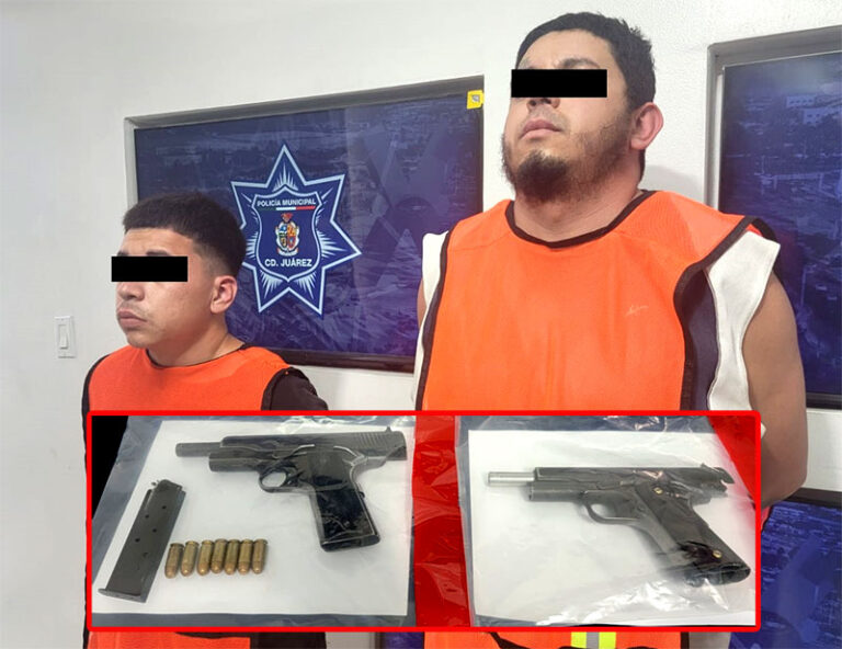 Tras persecución se detienen a dos presuntos secuestradores; se les aseguran armas de fuego y se logra rescatar a víctima