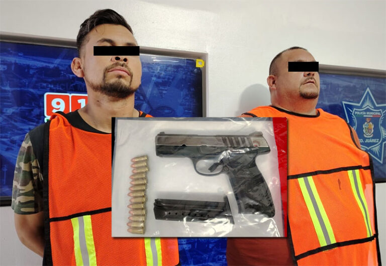 Detienen Policías Municipales a dos sujetos armados
