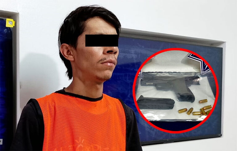 Aseguran un arma de fuego con la detención de un sujeto