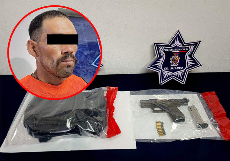 Sujeto es arrestado en posesión de un arma de fuego calibre .22
