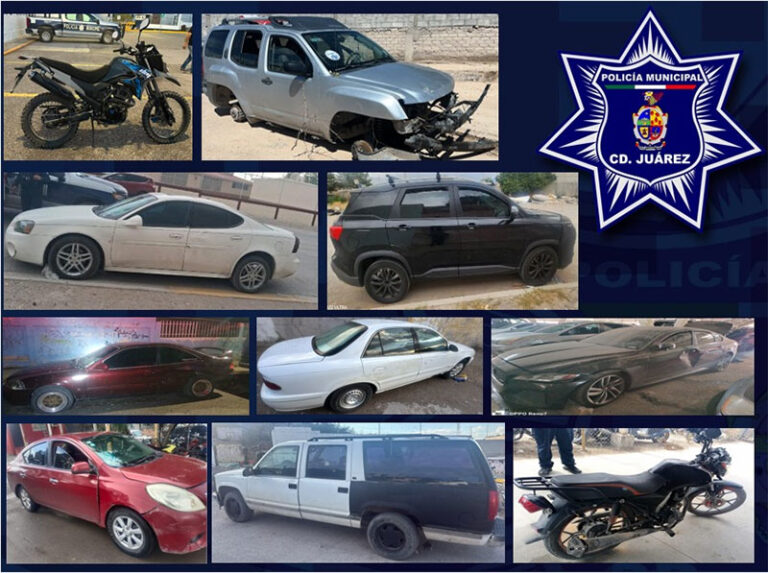 Recupera policía municipal 11 vehículos con reporte de robo gracias a operativo especial