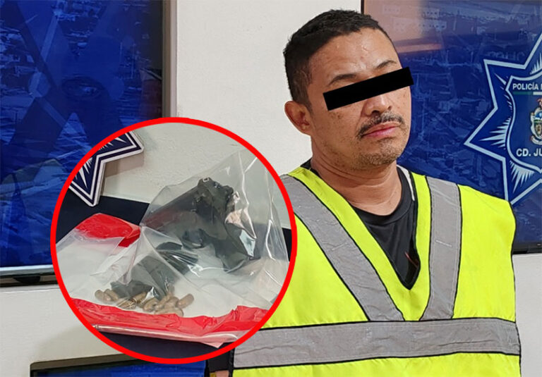 Policía Municipal detiene a sujeto acusado por delitos contra la ley federal de armas de fuego y explosivos