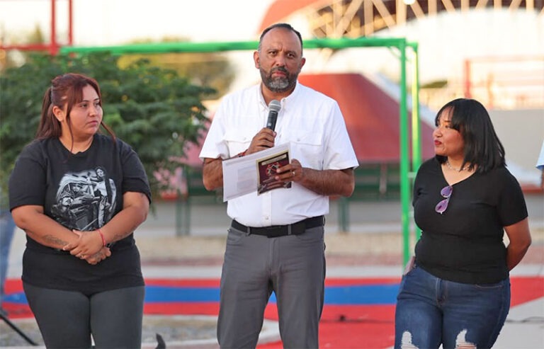 Recibieron vecinos de Riberas del Bravo rehabilitación de parque Rivera de Real