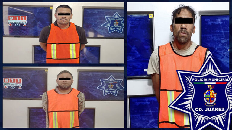 Agentes municipales detuvieron a tres personas con orden de aprehensión