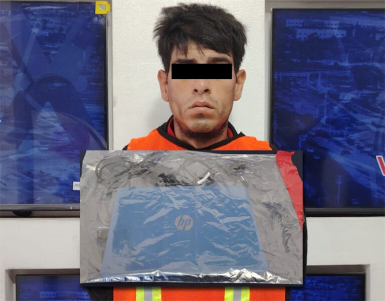 Tras denuncia ciudadana Policías Municipales arrestan a sujeto por robo en plantel educativo