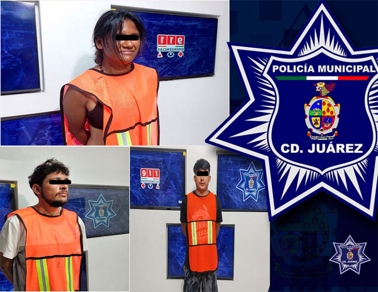 Detienen a tres personas acusadas por el delito de violencia familiar