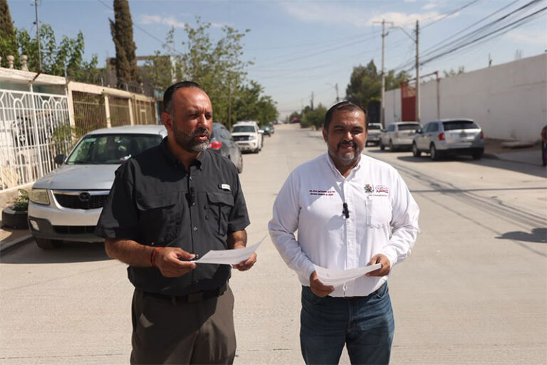 Programa SUMA entrega nueva calle de concreto hidráulico en la colonia El Granjero