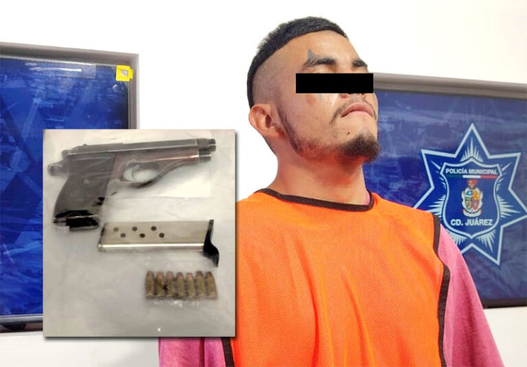 Tras reporte de violencia familiar detienen a sujeto armado