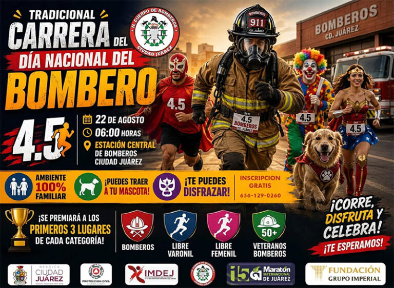Invitan a participar en la Tradicional Carrera del Día Nacional del Bombero 2026