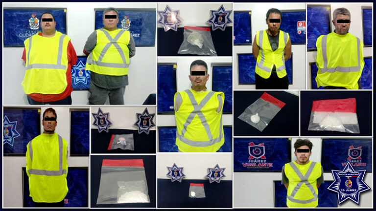 Asegura Policía Municipal marihuana y cristal con la detención de siete presuntos narcomenudistas  