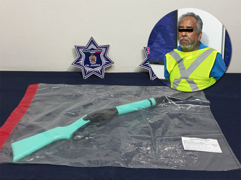 Detienen a sujeto por realizar amenazas con replica de arma de fuego