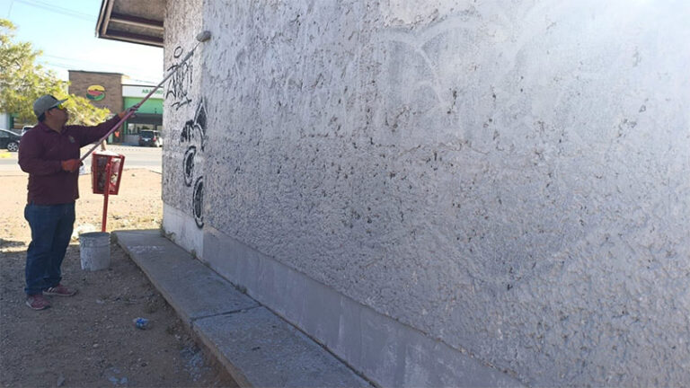 Recupera Limpia espacio público con acciones de antigrafiti en avenida De las Torres