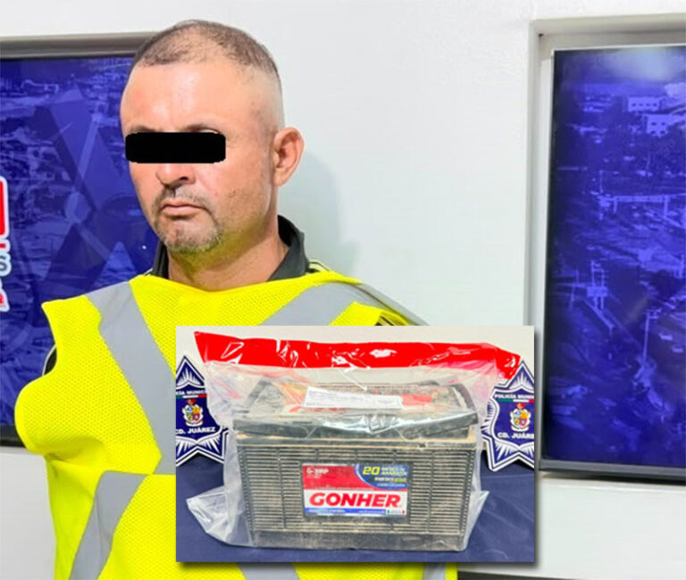 Policías Municipales detienen a sujeto señalado por presunto robo en instalaciones de la CFE