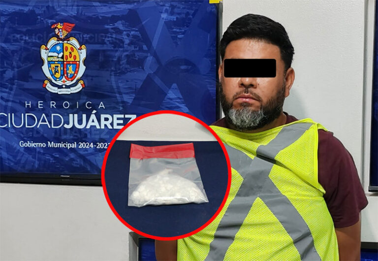 Asegura Policía Municipal más de 60 dosis de cocaína con la detención de un presunto narcomenudista